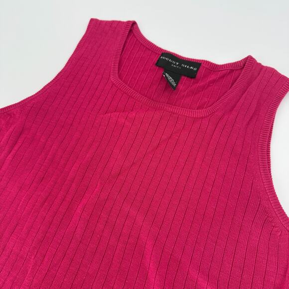 VTG Pink S weater Tank Y2K Softcore Dopamine‎ Core Knit xs Prepy Silk ribbed - Picture 1 of 8